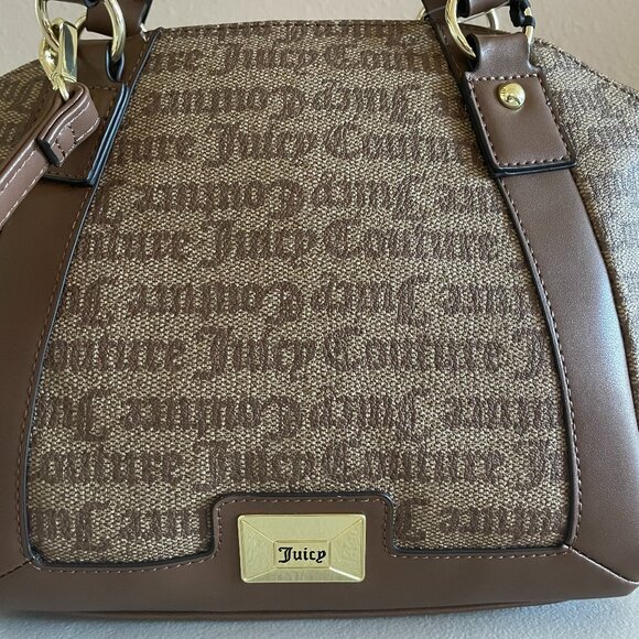 Juicy Couture Chestnut Gothic Satchel Purse With Detachable Crossbody Strap - Picture 3 of 11
